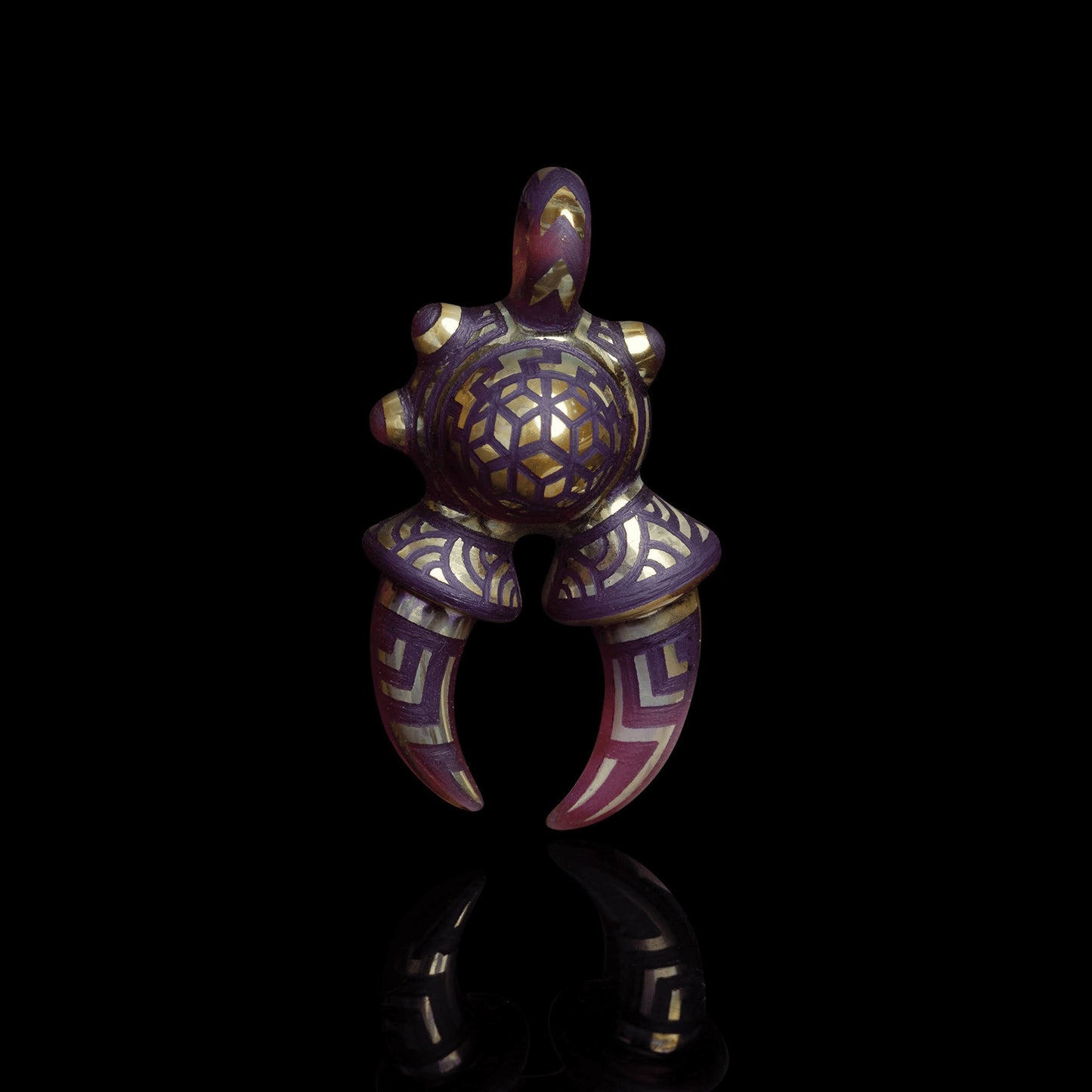 heady glass pendant - Mini Warlock Pendant (D) by Alex Ubatuba x Artist Stylie (2BA x Stylie 2022 Release)