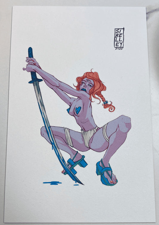 exquisite art piece - Print (D) by Sibelley (Cyber Punks 2022 Release)