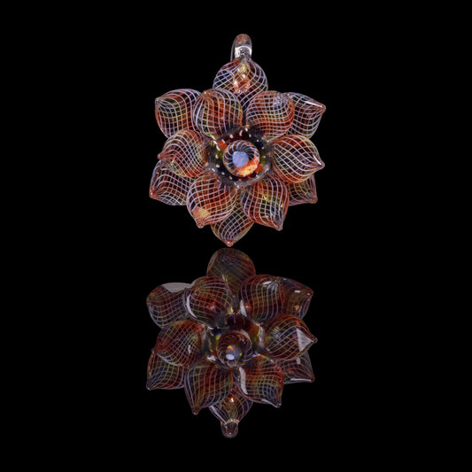 sophisticated glass pendant - Collab Pendant (A) by Mars Glassworks x Karma Glass (Rainbow Equinox 2022)
