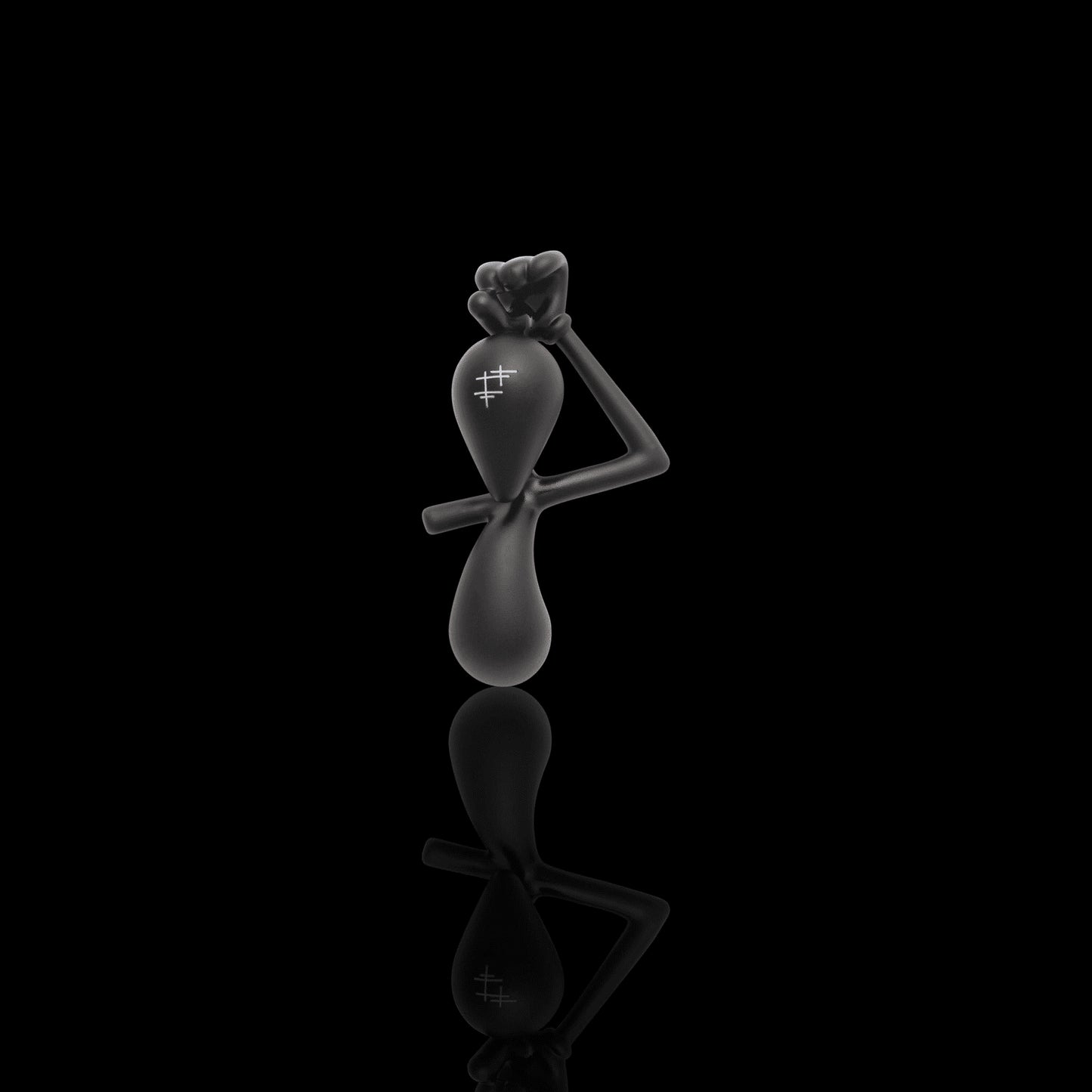 artisan-crafted glass pendant - Hanging-In Pendant (C) by Yunk Glass (2022 Release)