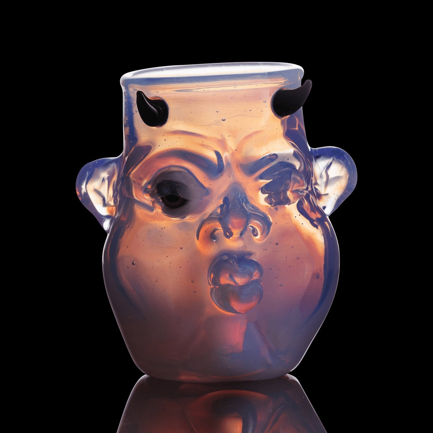 artisan-crafted art piece - Shot Glass (A) by Rocko Glass (Coffee + Colada 2022)