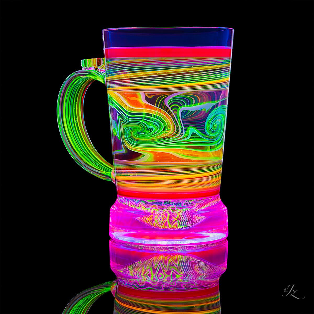 artisan-crafted art piece - Exquisite Coffe Mug Collaboration by Karma Glass x Stephan Peirce (Coffee + Colada 2022)