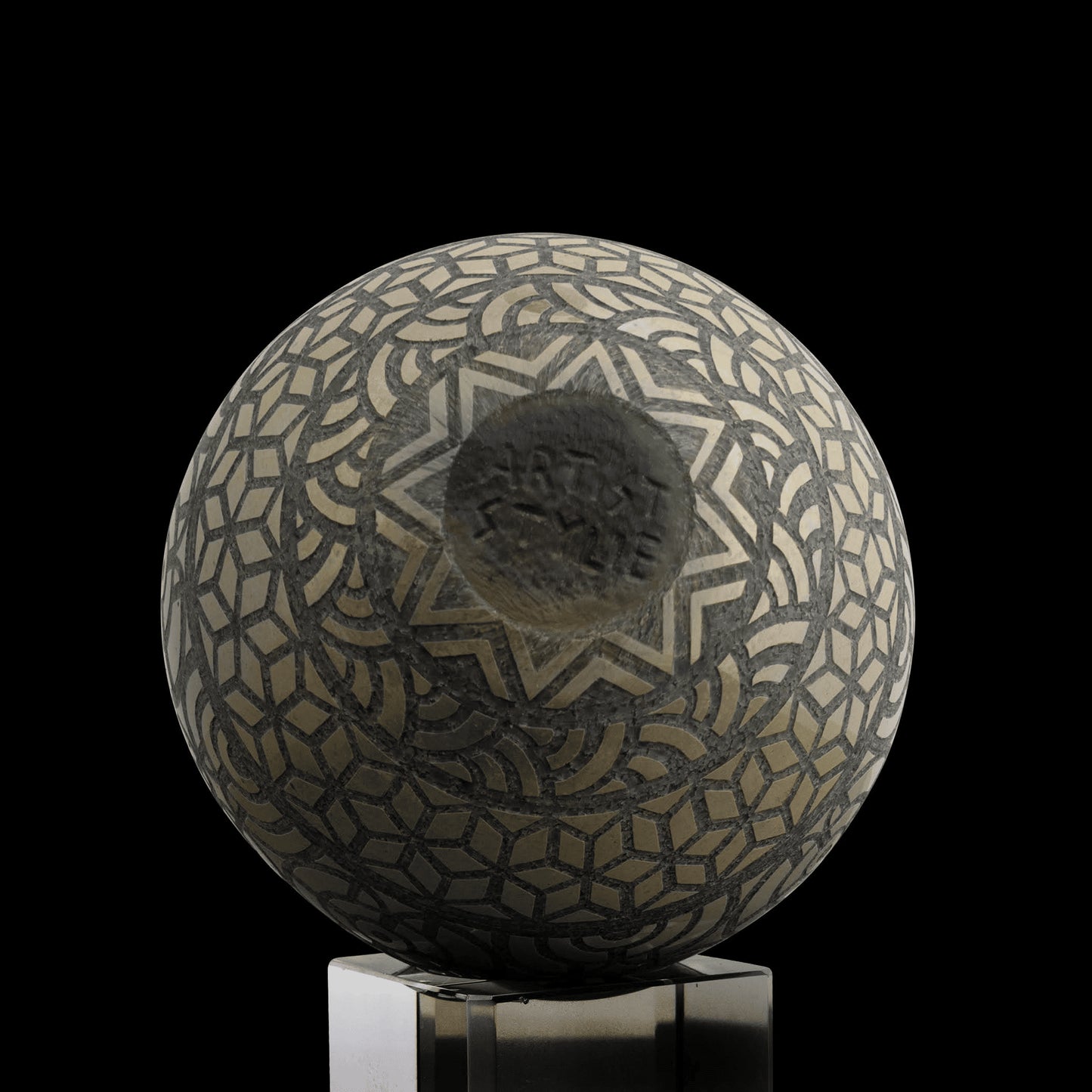 heady art piece - Geometric Pondering Orb by Artist Stylie (SCOPE 2022)