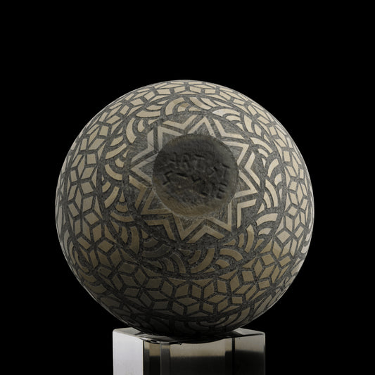 heady art piece - Geometric Pondering Orb by Artist Stylie (SCOPE 2022)