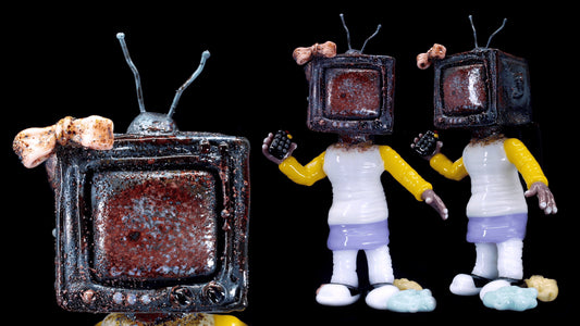 hand-blown art piece - Junkyard Kidz (B) by Ethan Windy x Zii (SCOPE 2022)