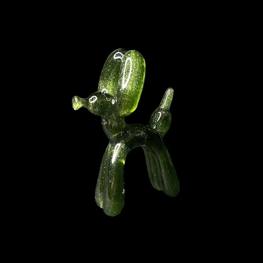 Green Balloon Dog Pendant by Blitzkriega