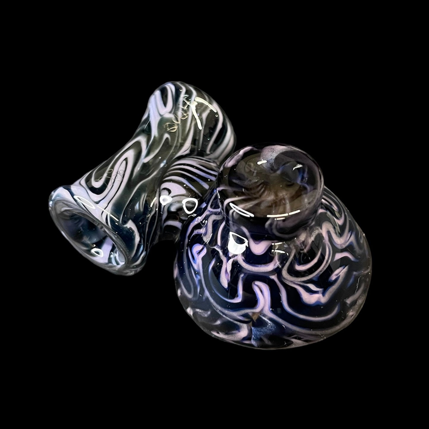 Purple & Black Nami Ramen Pendant by Dojo Glass (2024)