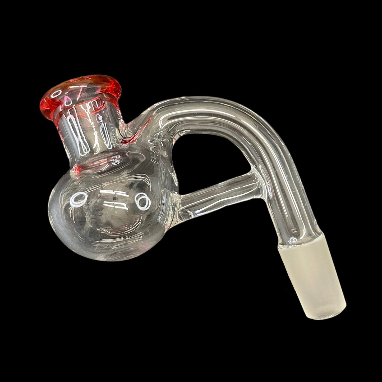 14mm-14mm 90° Round Ruby Red Dry Catcher by Flex Glass