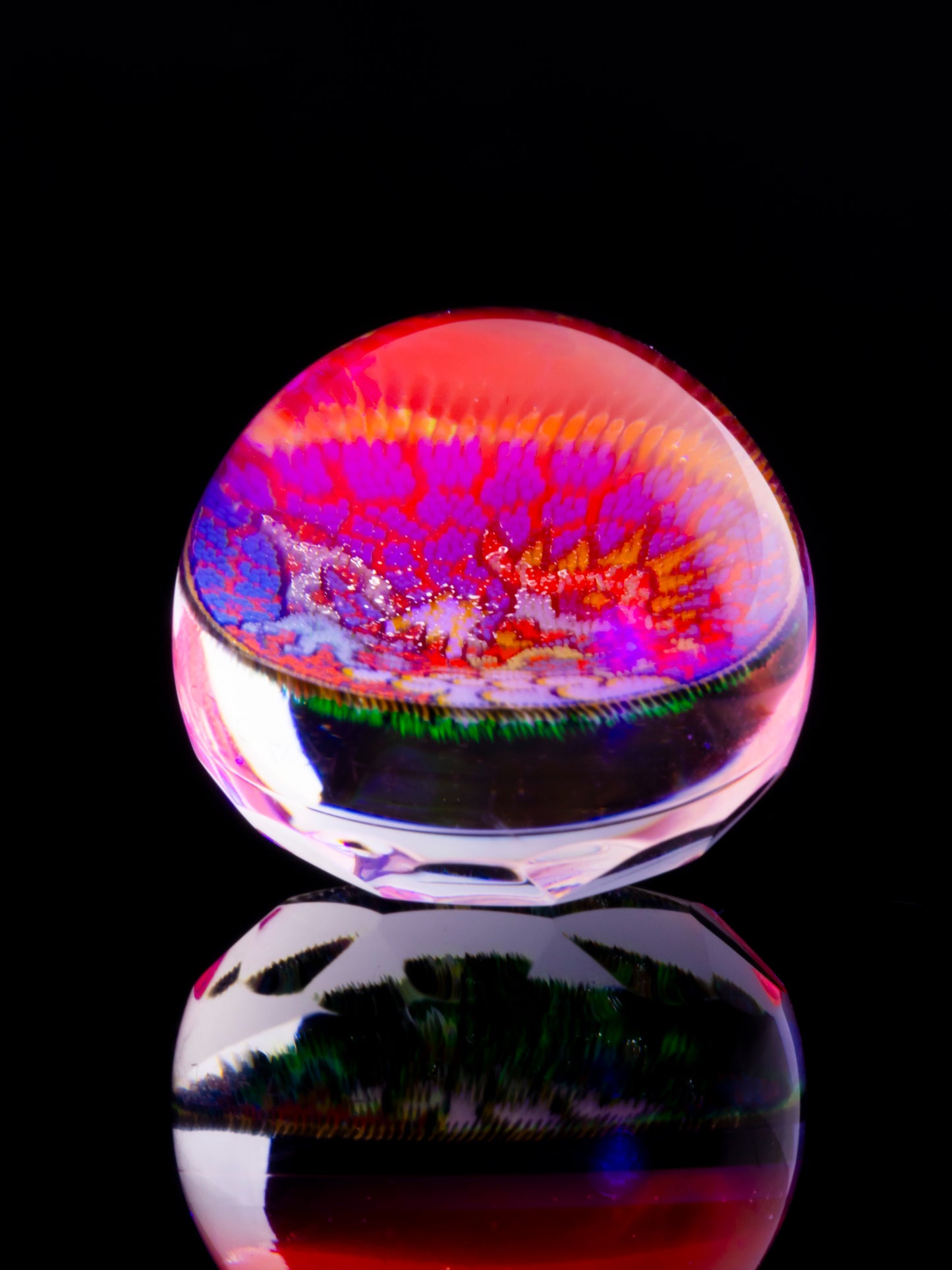 Takaomiyake Mt. Fuji marble, faceted