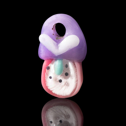 meticulously crafted glass pendant - Kiwi Pendant (A) by Blue Soldier x Sakibomb (2023)