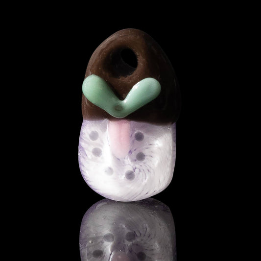 hand-blown glass pendant - Kiwi Pendant (B) by Blue Soldier x Sakibomb (2023)