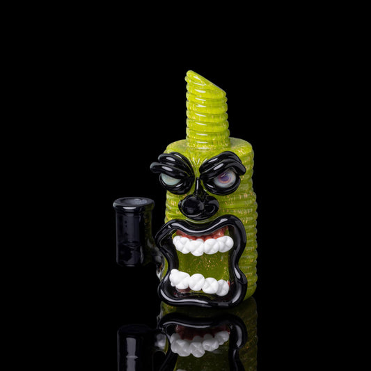 sophisticated art piece - Full Face: Gold Dichro over Timber w/ Blackjack Face by FrostysFresh (2023)