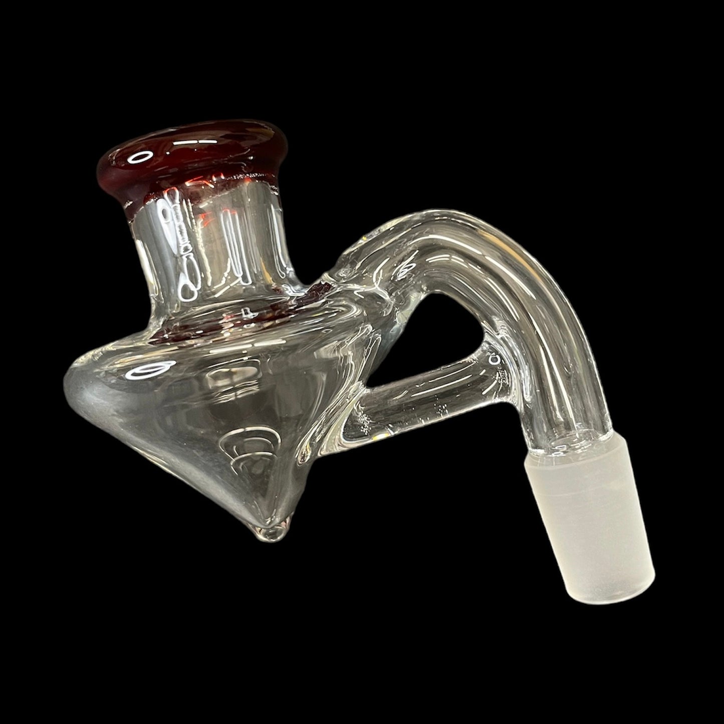 14mm-14mm 90° Cone Dark Red Elvis Dry Catcher by Flex Glass
