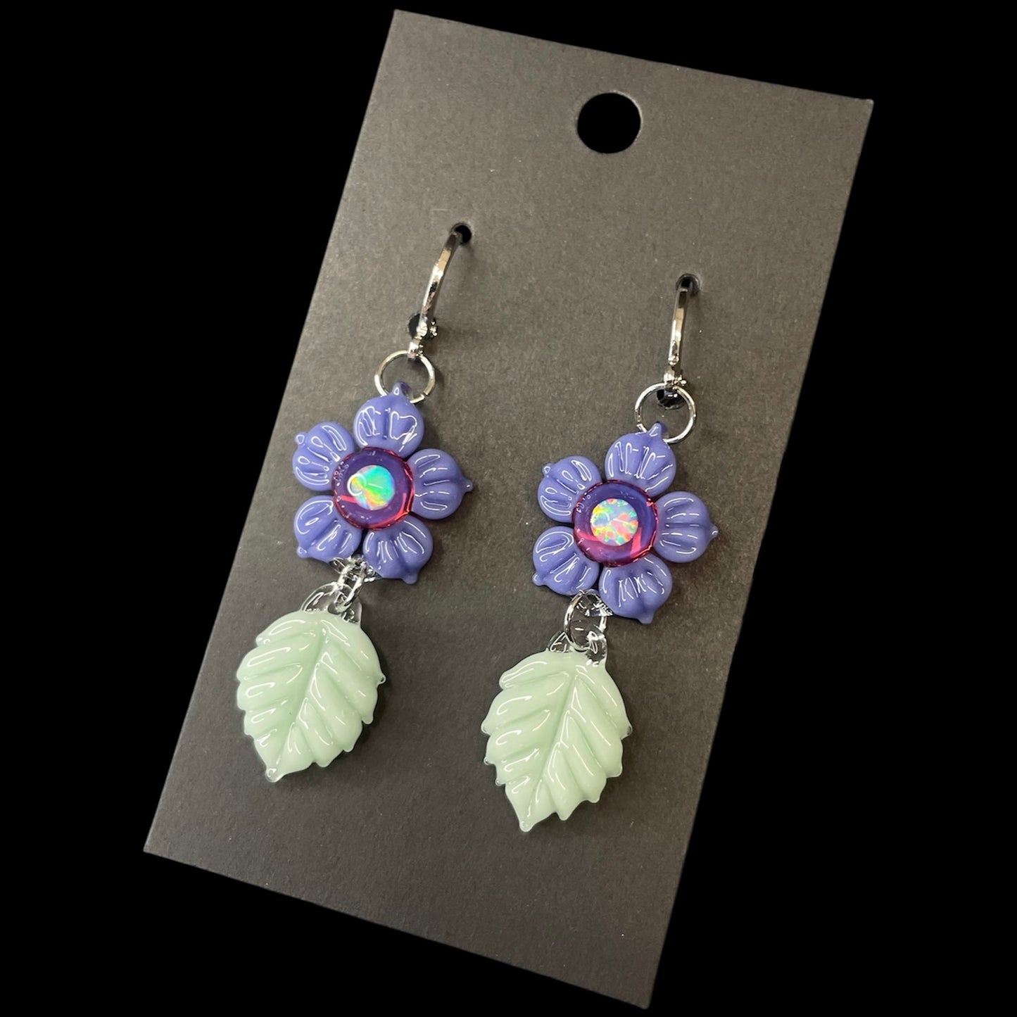 Leaf Earrings (B) by Mars Glassworks (2025)
