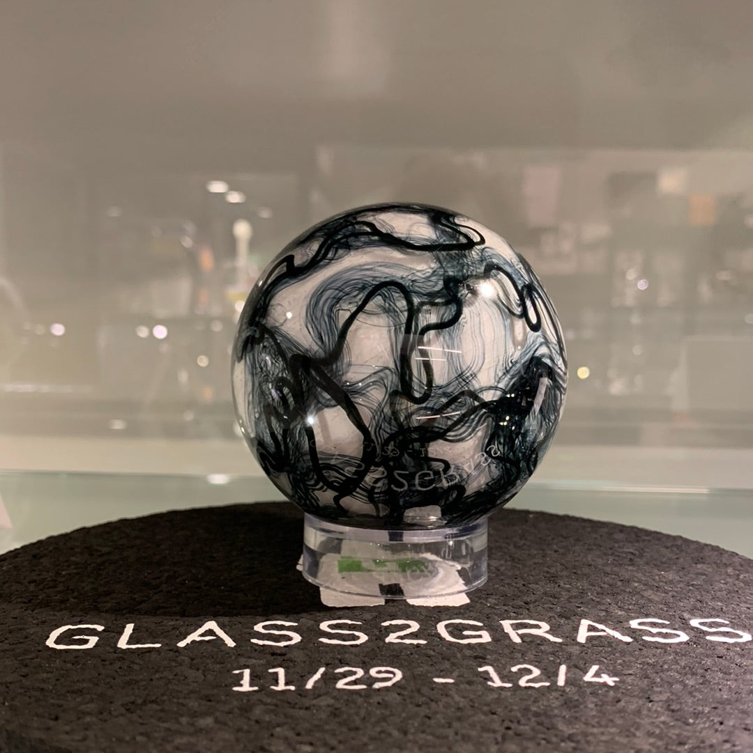 heady art piece - White & Black Marble by Scomo Moanet (SCOPE 2022)