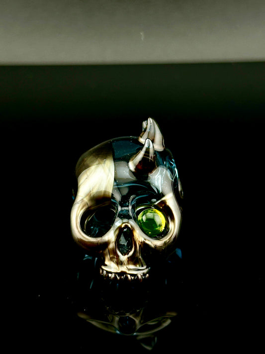 Aquarius spiked skull pendant