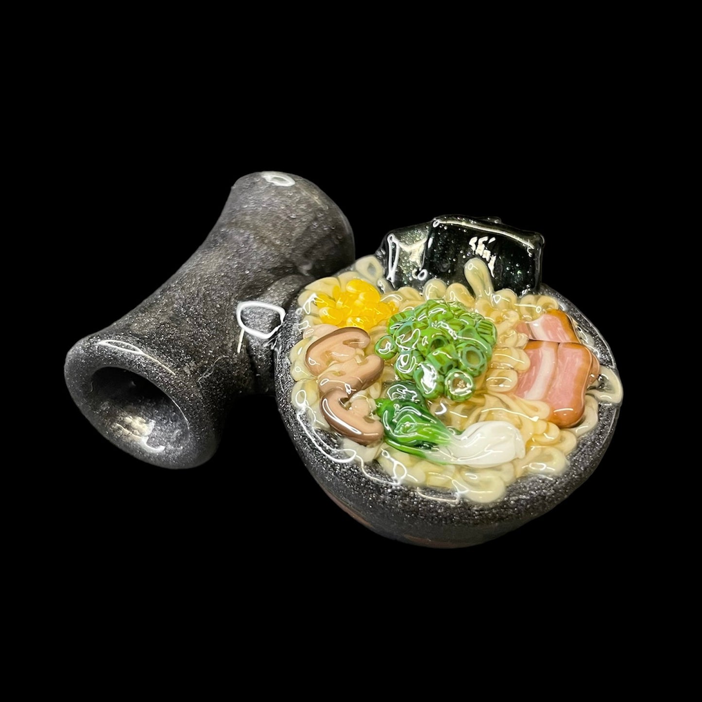Steel Wool Dot Stack Ramen Pendant by Dojo Glass (2024)