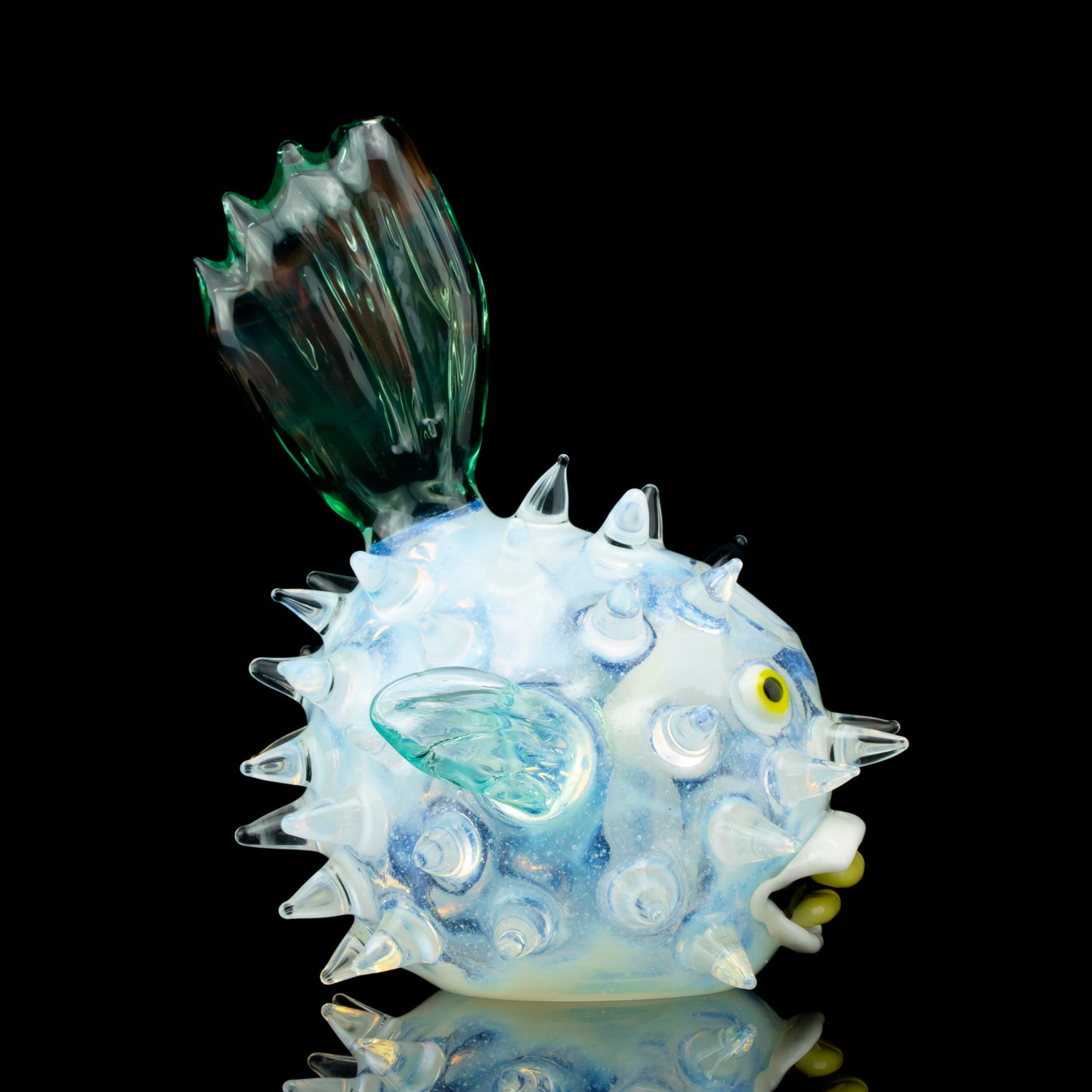 Crushed White Opal Puffer Fish Rig by Chadd Lacy (2024)