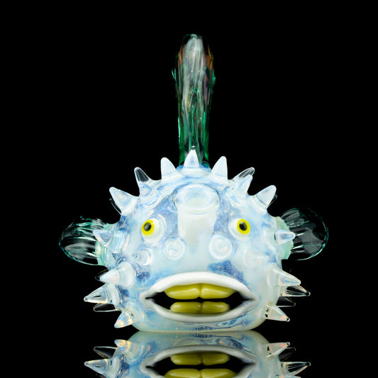 Crushed White Opal Puffer Fish Rig by Chadd Lacy (2024)