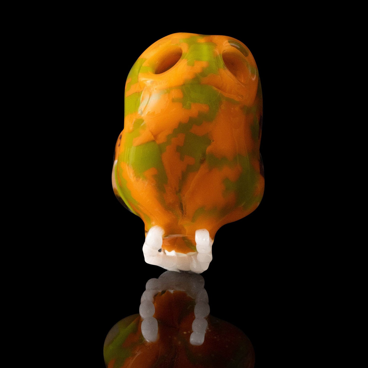 meticulously crafted glass pendant - Crunklestein x Atomik x Groe Skull Pendant (Got the Juice Vol. 2)