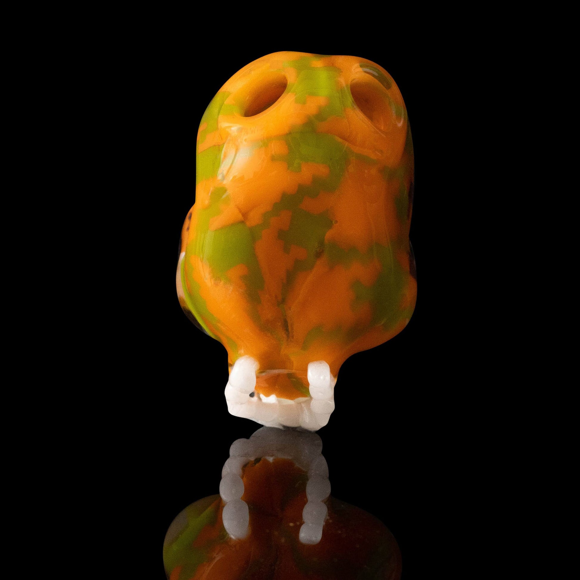 meticulously crafted glass pendant - Crunklestein x Atomik x Groe Skull Pendant (Got the Juice Vol. 2)