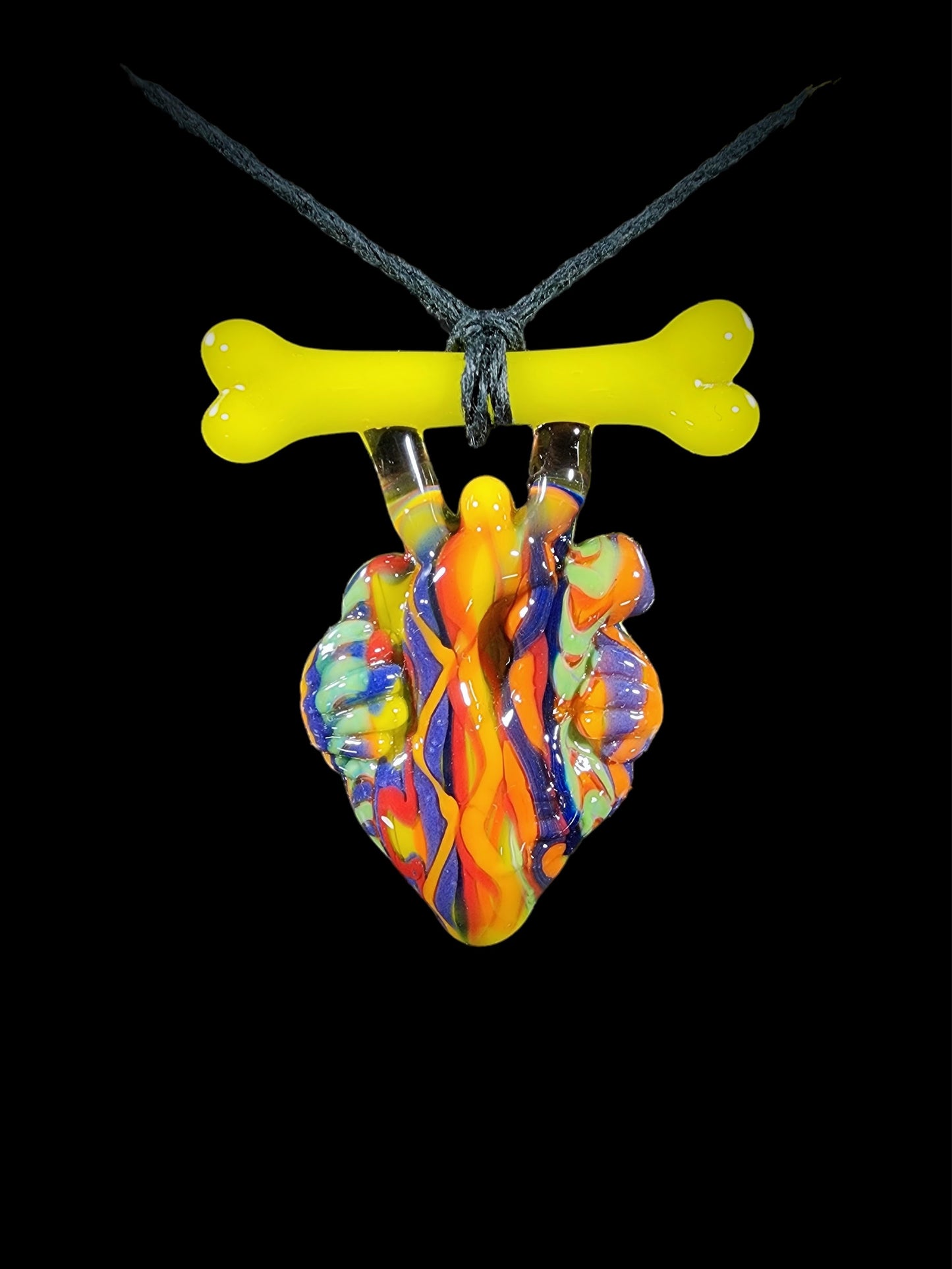 Bold Coogi Heart w/ Bone Pendant (B) by Babedrienne x Trip A (Coogi Zoo)