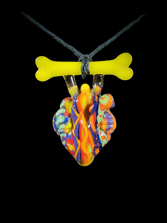Bold Coogi Heart w/ Bone Pendant (B) by Babedrienne x Trip A (Coogi Zoo)