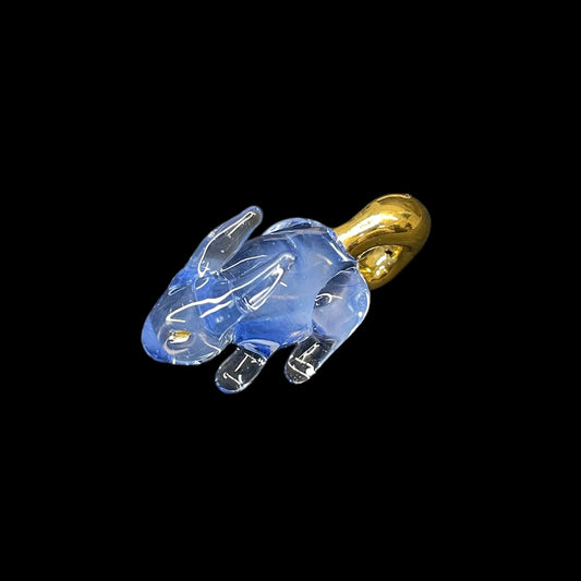 Sky Blue Rabbit With Gold Hoop Pendant by Sibelley (2023)