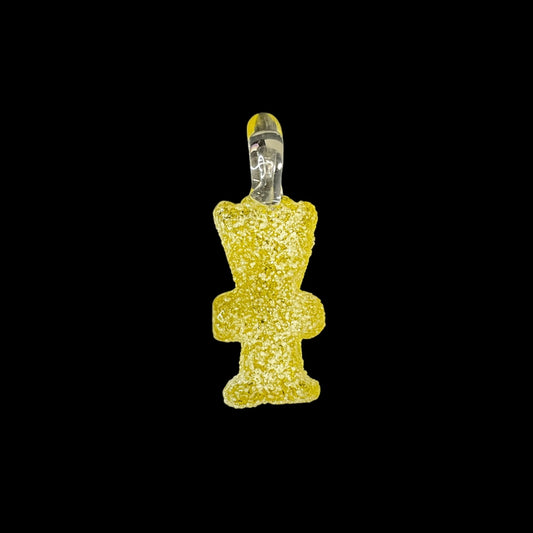 Yellow Sour Gummy Kid Pendant by Emperial Glass (2024)