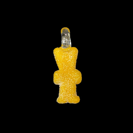 Dark Yellow Sour Gummy Kid Pendant by Emperial Glass (2024)