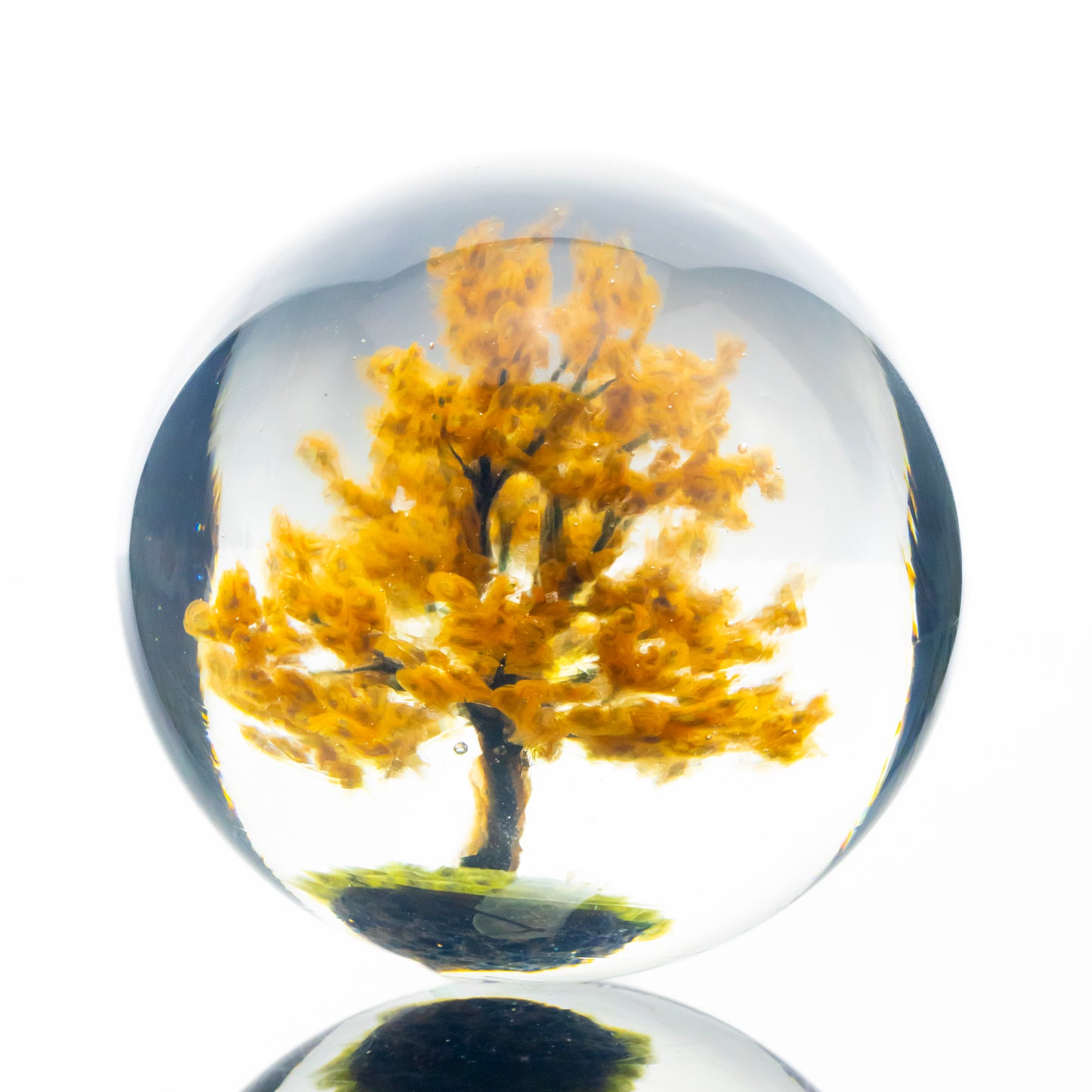 Large Fall Tree Marble by Woodlander Glass
