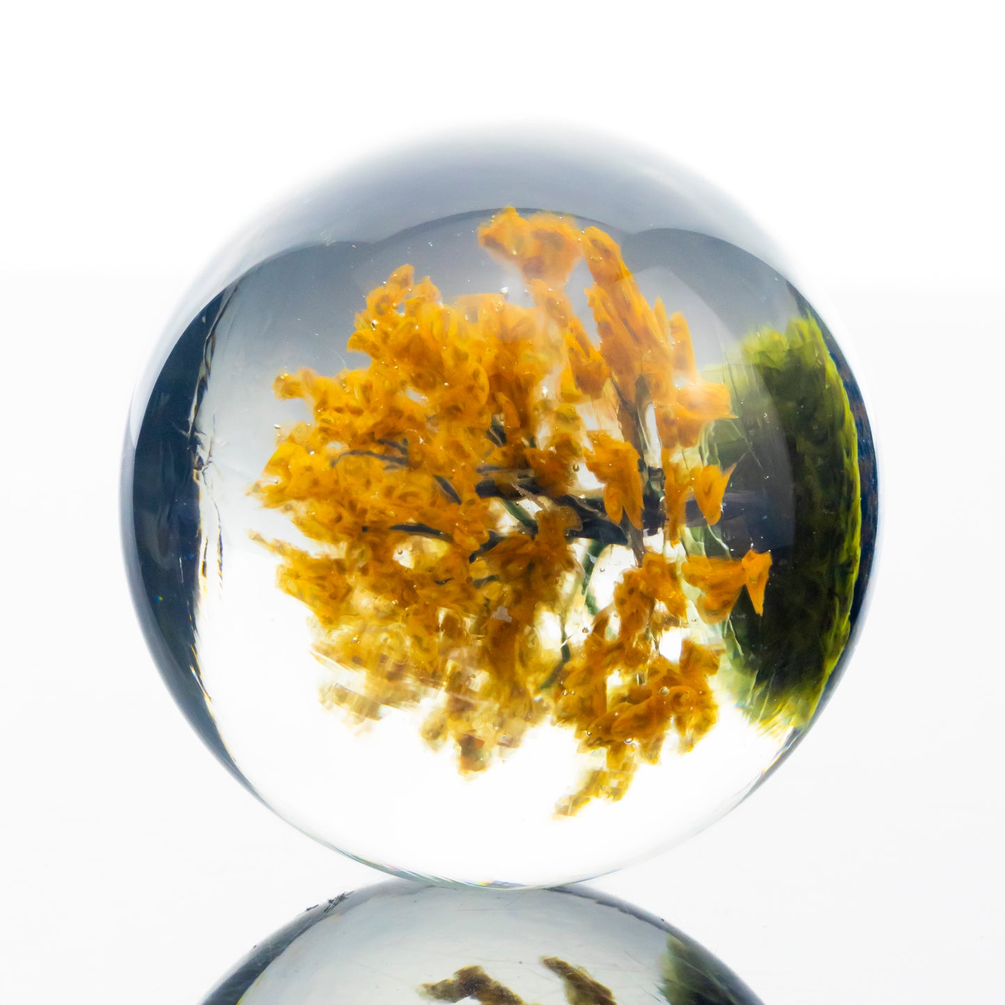 Large Fall Tree Marble by Woodlander Glass