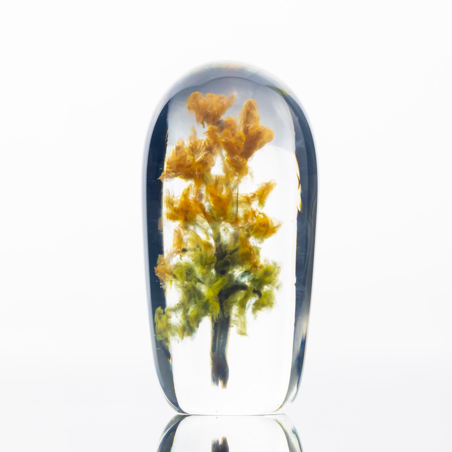 Tall Fall Tree Paper Weight by Woodlander Glass