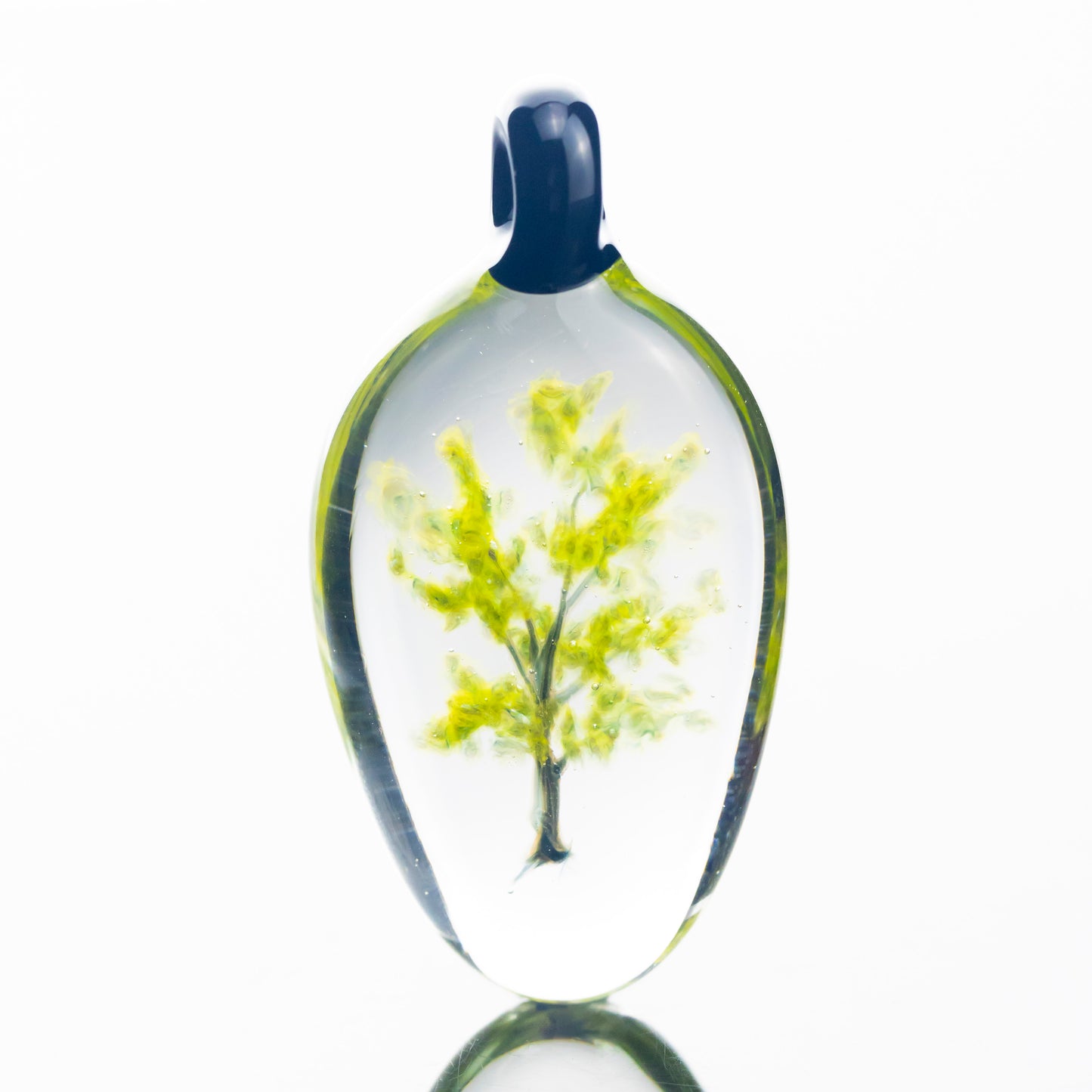 Green Tree Pendant by Woodlander Glass
