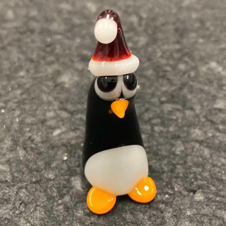artisan-crafted art piece - Penguin Minion Figurine (A) by Chaka Glass (Trinkets & Tokens 2022)
