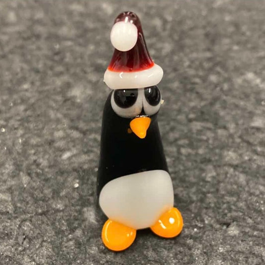 artisan-crafted art piece - Penguin Minion Figurine (A) by Chaka Glass (Trinkets & Tokens 2022)