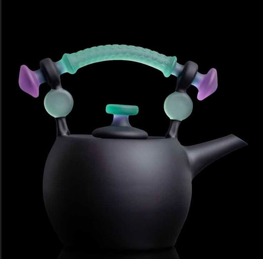 exquisite art piece - Black Teapot with Tonic Handle & Cup Set by Jesse Whipkey (2023 Release)