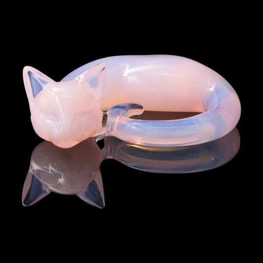 meticulously crafted glass pendant - Blossom Regular Sleeping Kitty Pendant by Spiller Woods (2023)