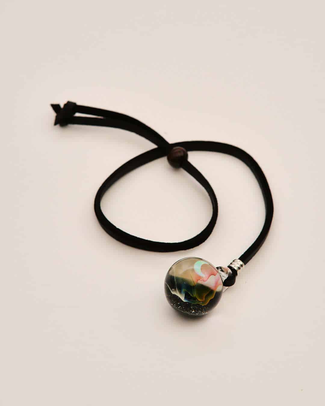 sophisticated glass pendant - Medium Aurora Moon Pendant by ColorWorks