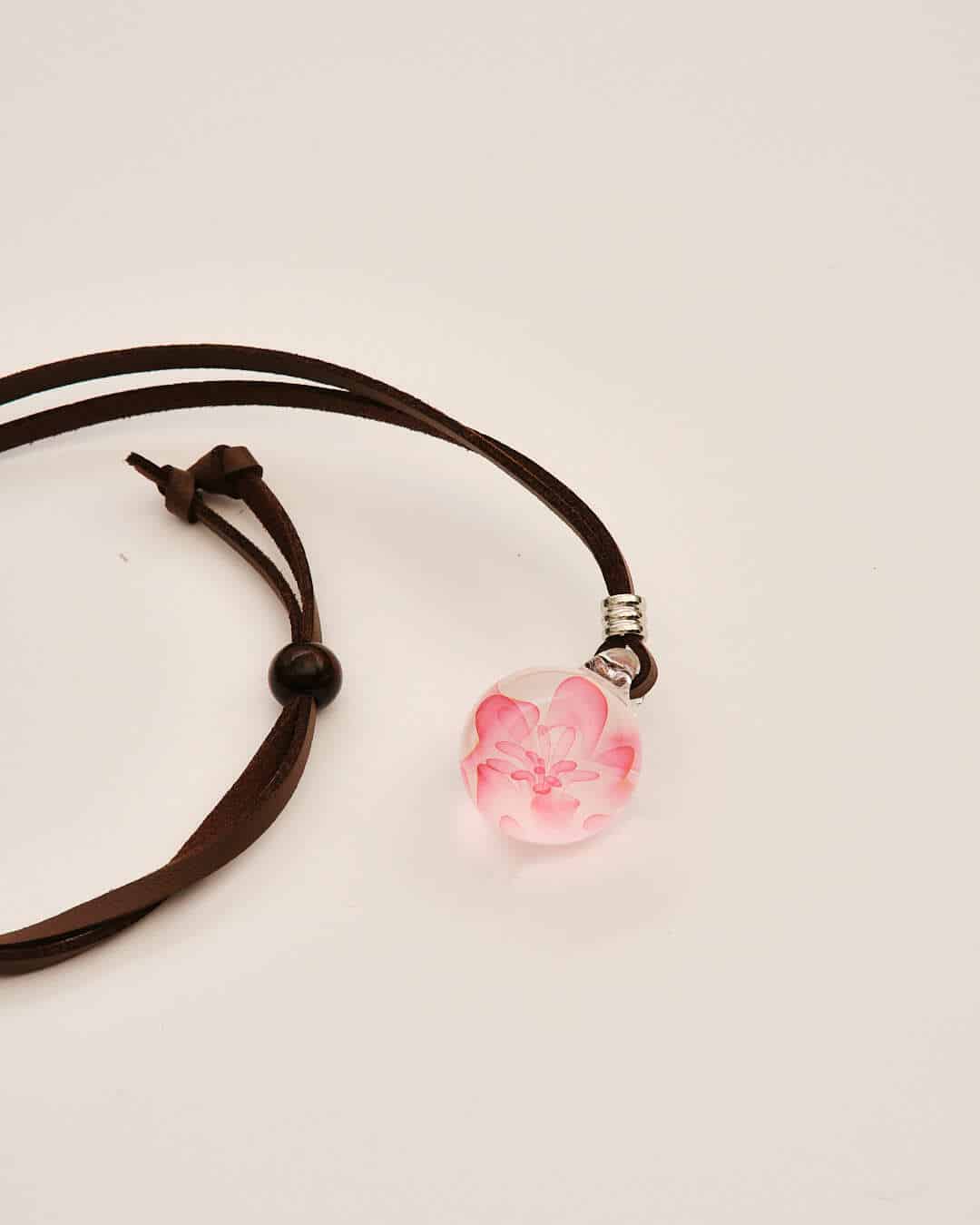 exquisite glass pendant - Medium White Cherry Blossom Pendant by ColorWorks