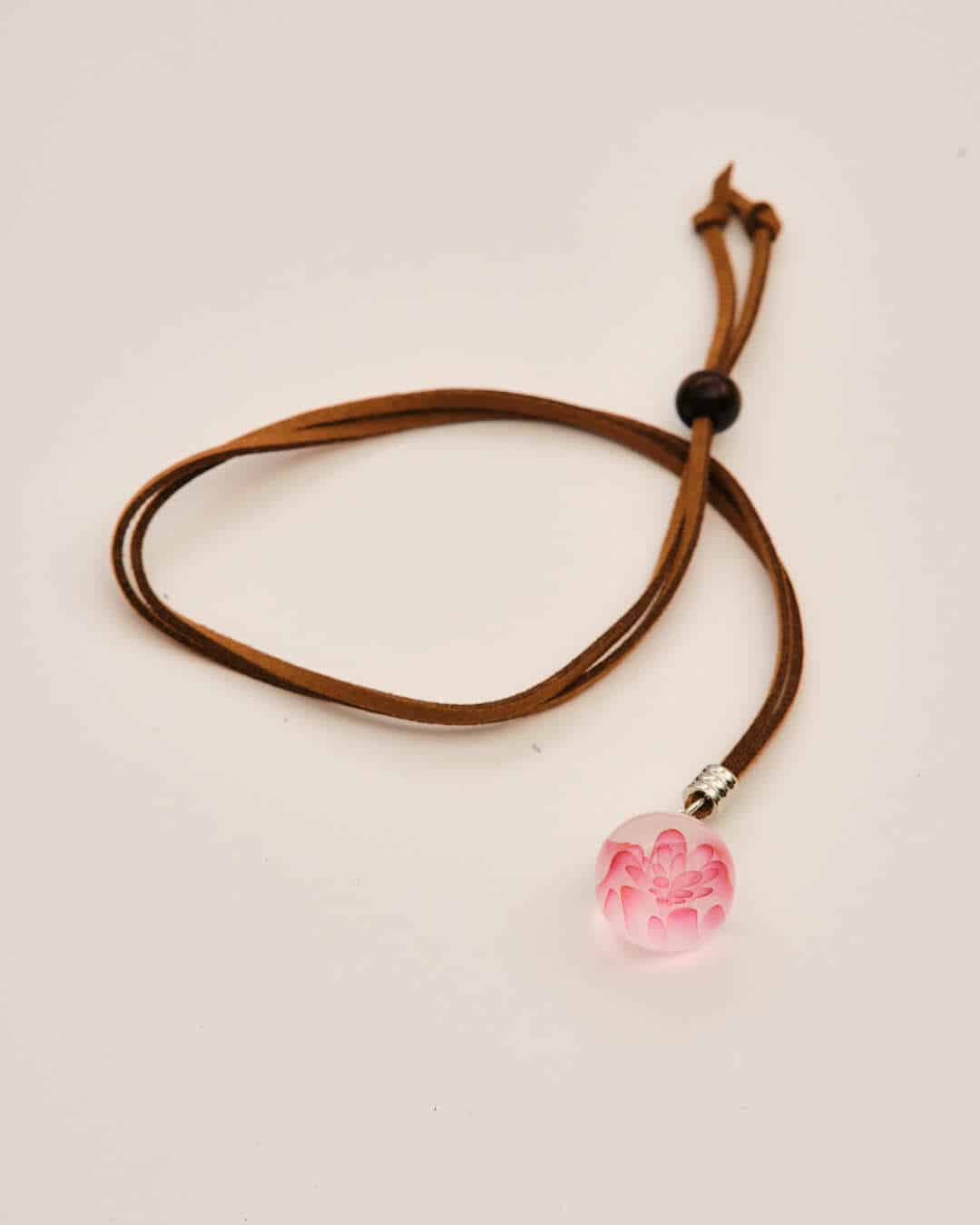 exquisite glass pendant - (CS2) Small White Cherry Blossom Pendant by ColorWorks