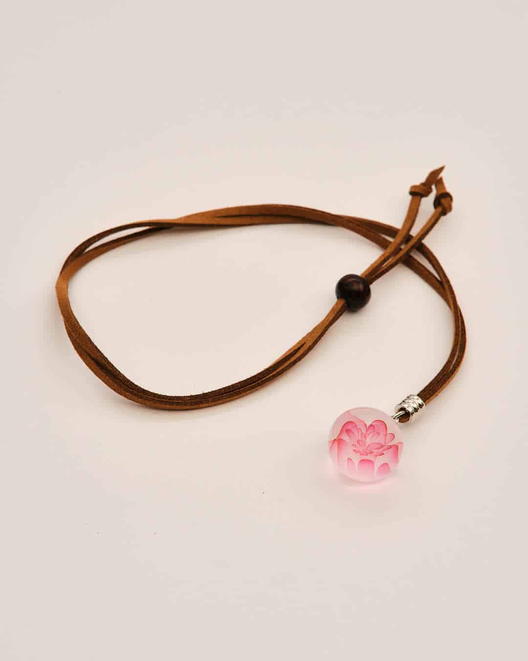exquisite glass pendant - (CS2) Small White Cherry Blossom Pendant by ColorWorks