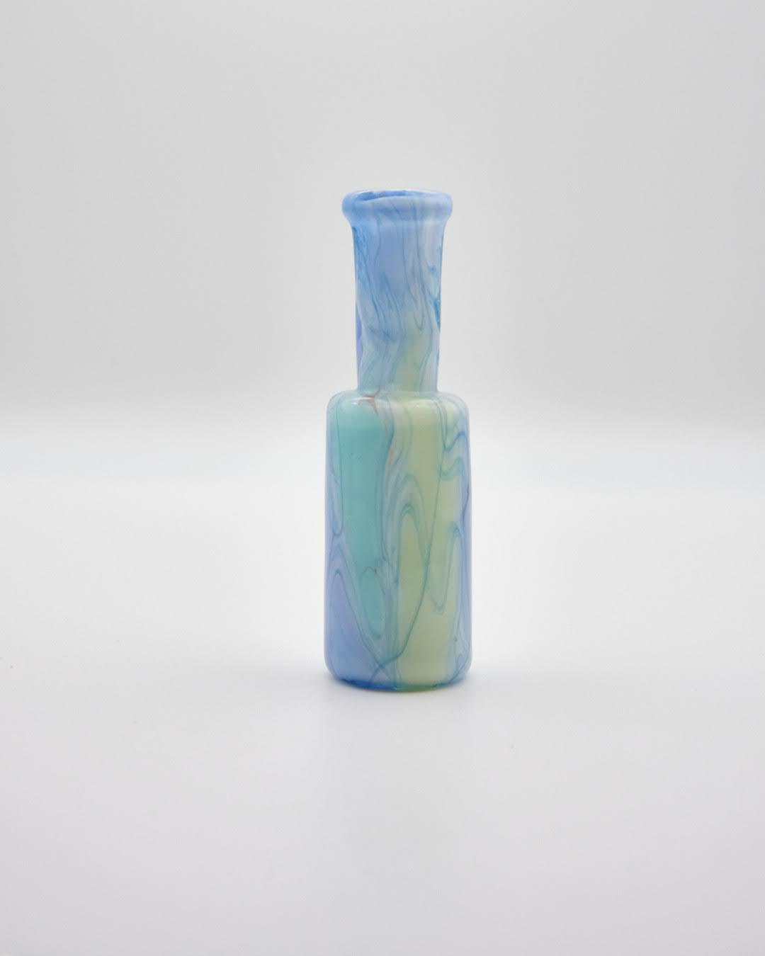 hand-blown art piece - Blue/Green One Hitter Bottle by Scomo