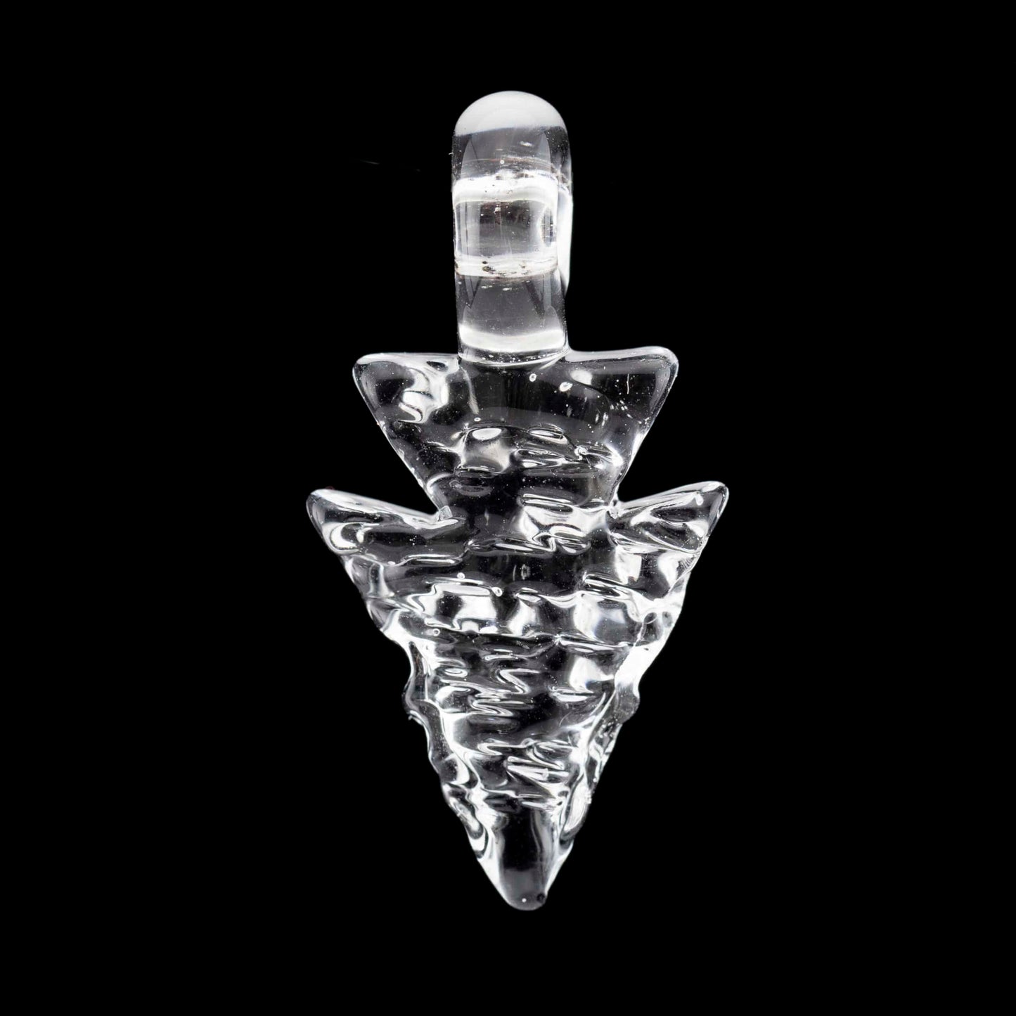 innovative glass pendant - Electric Flamingo Mini Arrowhead Pendant by ElksThatRun