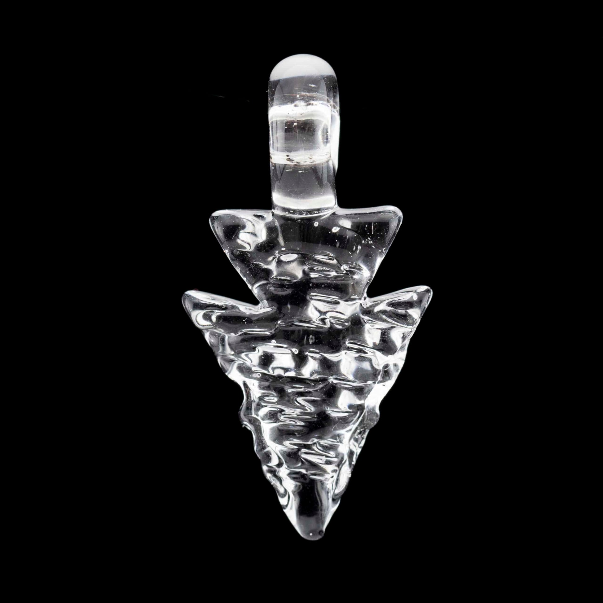 innovative glass pendant - Electric Flamingo Mini Arrowhead Pendant by ElksThatRun