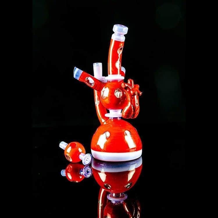 exquisite design of the Female Torso Porthole Xhalerator Rig (w/ Case & Carb Cap) (Pastel Potion / Cherry) by Robert Mickelsen