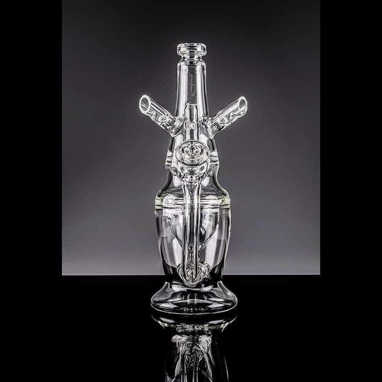 sophisticated design of the Apex Xhaleincycler Rig (w/ Case & Carb Cap) by Robert Mickelsen