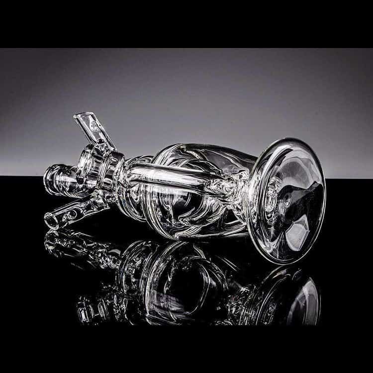 sophisticated design of the Apex Xhaleincycler Rig (w/ Case & Carb Cap) by Robert Mickelsen