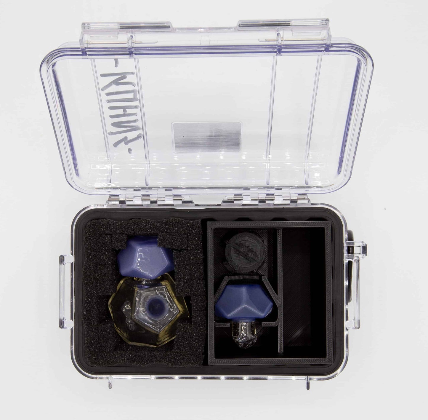 innovative design of the Electric Flamingo / Pastel Blue UV Geo Traveler Rig by Kuhns (w/ Custom Cap and Pelican Case)