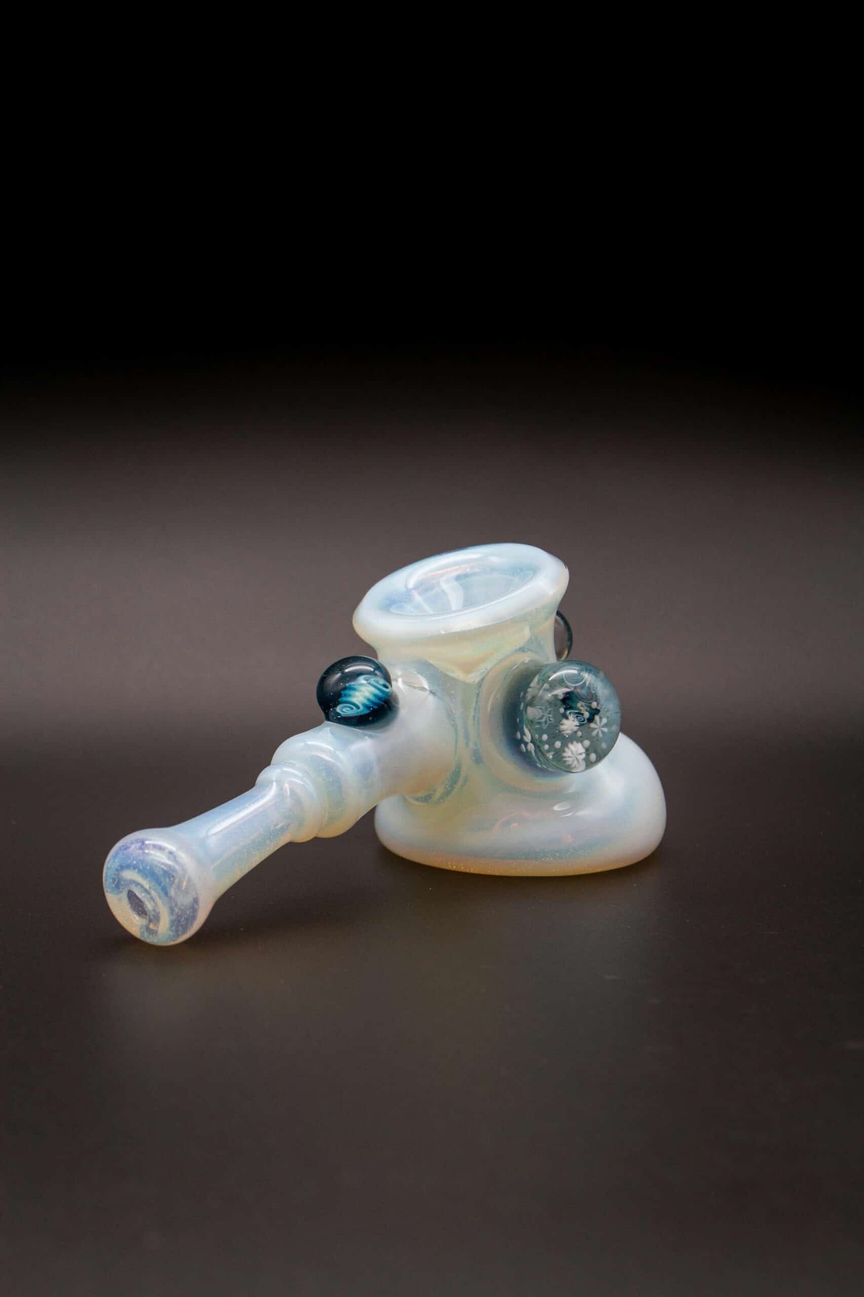 meticulously crafted art piece - Whiteout Dry Hammer by Chaka Glass